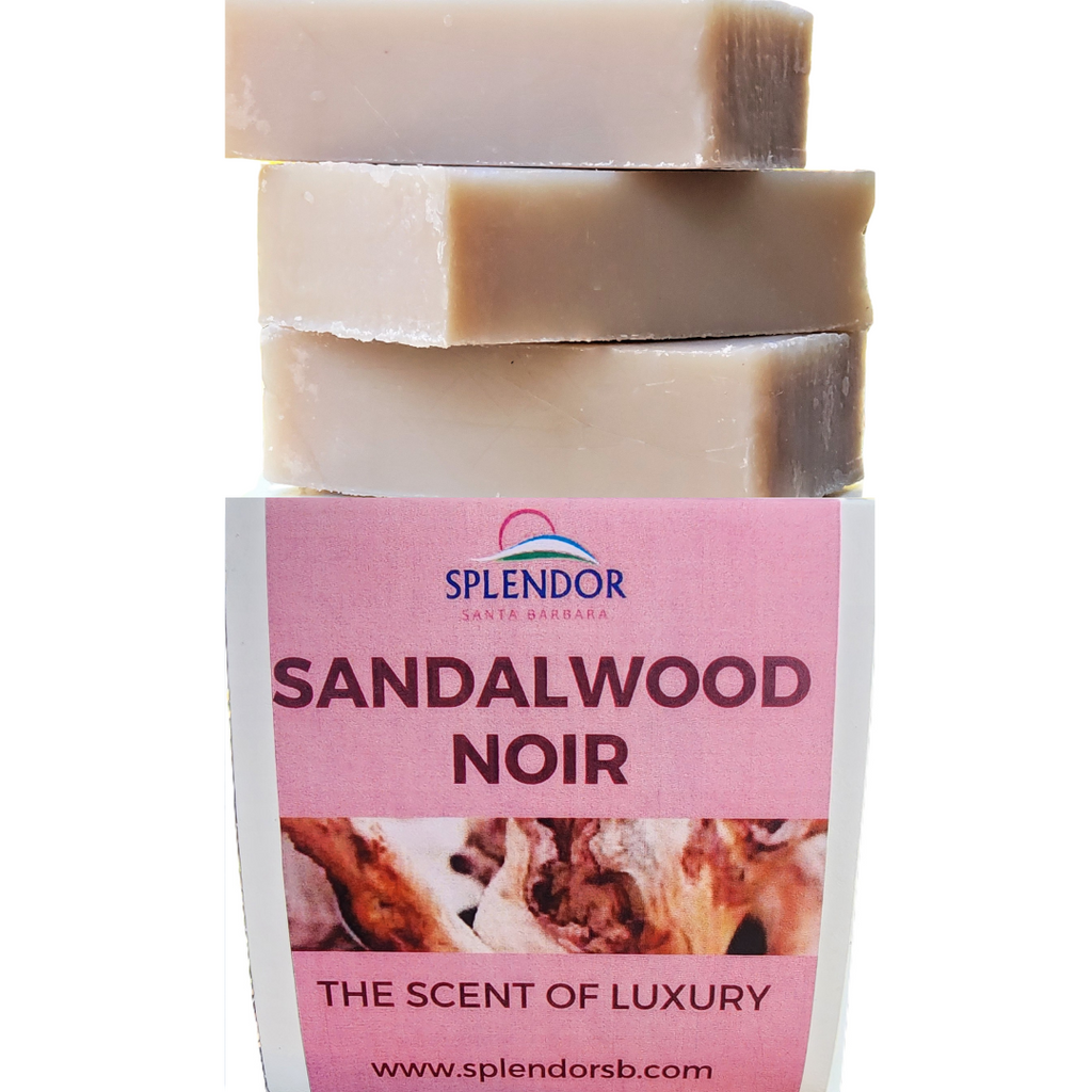 Sandalwood Noir Bar Soap- Natural Bar Soap for Face and Body, Unisex Scent, Handmade, Vegan, Natural, Cold Process Soap.10.5 oz - Splendor Santa Barbara