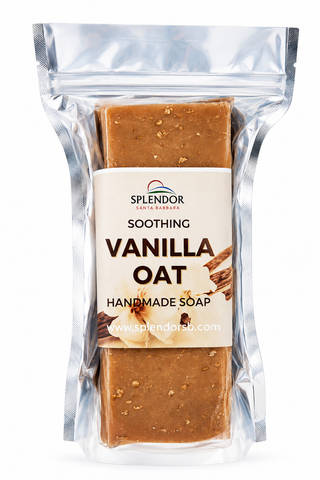 30 % OFF- BULK ODD-SHAPED SOAP LOAF CUTS -Soothing Vanilla Oatmeal (32 oz) Face & Body Bar Soap