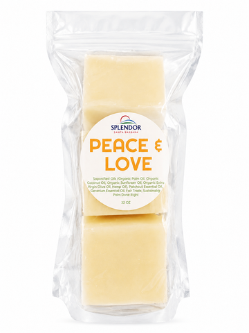 30 % OFF- BULK ODD-SHAPED SOAP & SOAP LOAF END CUTS-Peace & Love Patchouli Soap Bars 32 oz – Handmade Cold Process, Earthy Natural Soap, Grounding Aromatherapy Scent, Vegan Face & Body Bar - Splendor Santa Barbara