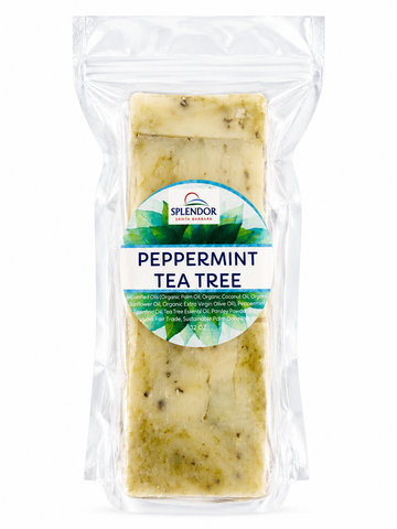 30 % OFF- BULK ODD-SHAPED SOAP & SOAP LOAF END CUTS-Peppermint & Tea Tree Soap Face & Body Bar Soap 32 oz- - Splendor Santa Barbara