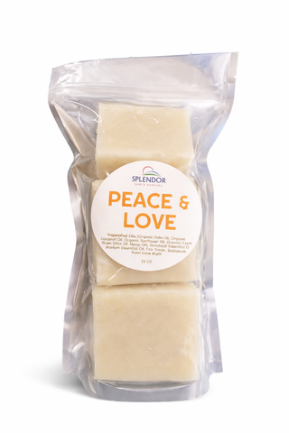 30 % OFF- BULK ODD-SHAPED SOAP & SOAP LOAF END CUTS-Peace & Love Patchouli Soap Bars 32 oz – Handmade Cold Process, Earthy Natural Soap, Grounding Aromatherapy Scent, Vegan Face & Body Bar - Splendor Santa Barbara