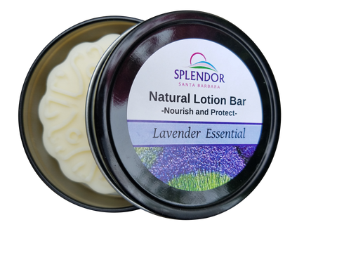 Lotion Massage Bar Salve Hair, Nails, Skin, Hands and Feet Remedy (Lavender Essential) - Splendor Santa Barbara