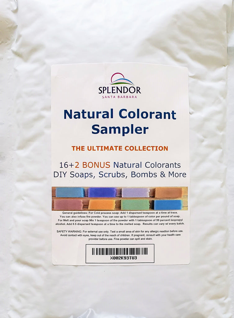Splendor Santa Barbara Natural Soap Colorant Set - Dye Pigment Powder  Sampler Kit Variety Pack for Handmade Cosmetics Bath & Body Scrubs, Masks